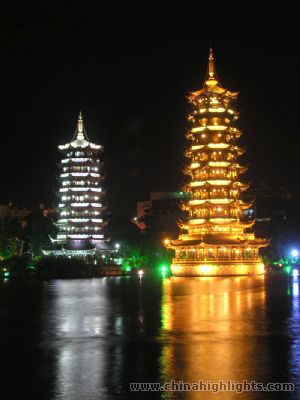 the sun and moon pagoda